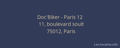 Doc'Biker - Paris 12