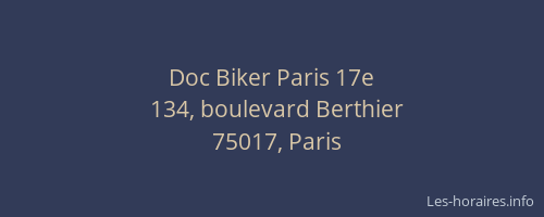 Doc Biker Paris 17e