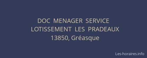 DOC  MENAGER  SERVICE