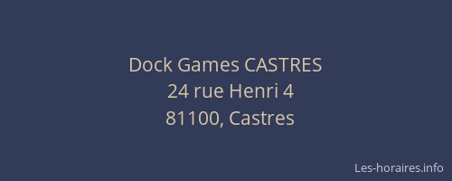 Dock Games CASTRES