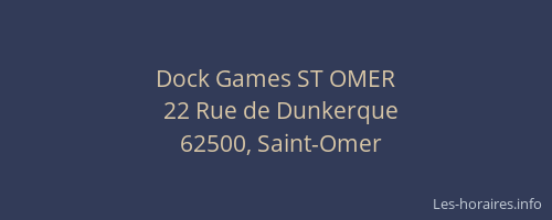 Dock Games ST OMER