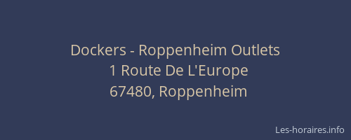 Dockers - Roppenheim Outlets