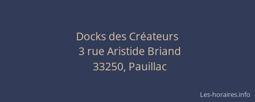 Docks des Créateurs