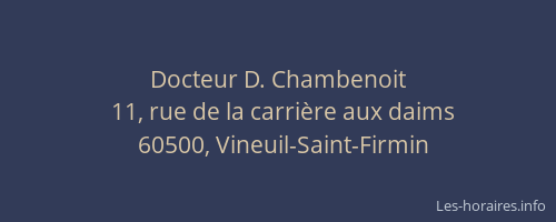 Docteur D. Chambenoit