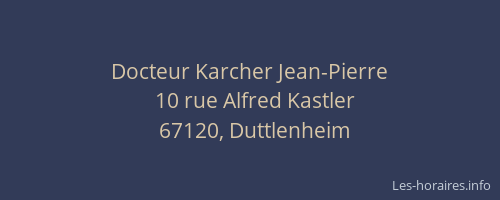 Docteur Karcher Jean-Pierre
