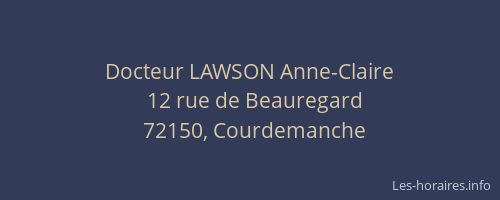 Docteur LAWSON Anne-Claire