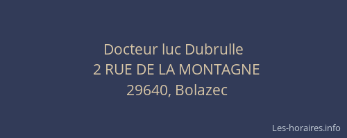 Docteur luc Dubrulle