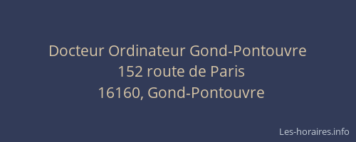 Docteur Ordinateur Gond-Pontouvre