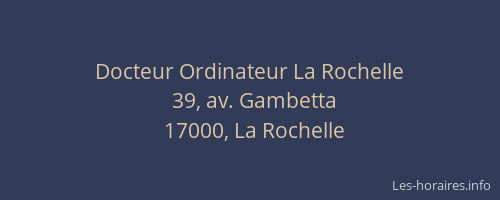 Docteur Ordinateur La Rochelle