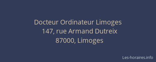 Docteur Ordinateur Limoges