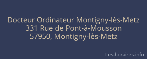 Docteur Ordinateur Montigny-lès-Metz
