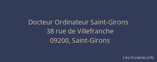 Docteur Ordinateur Saint-Girons