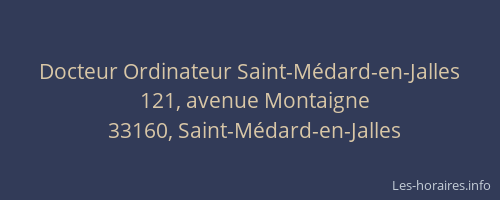 Docteur Ordinateur Saint-Médard-en-Jalles