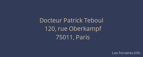 Docteur Patrick Teboul