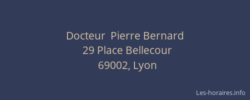Docteur  Pierre Bernard