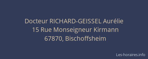 Docteur RICHARD-GEISSEL Aurélie