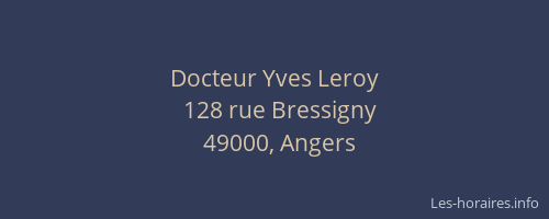 Docteur Yves Leroy