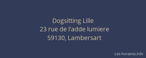 Dogsitting Lille