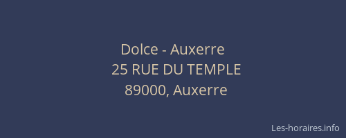 Dolce - Auxerre
