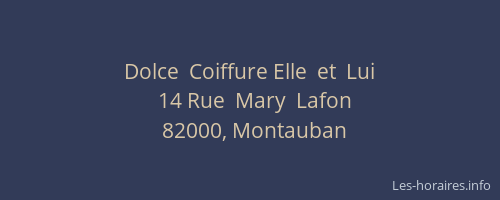 Dolce  Coiffure Elle  et  Lui