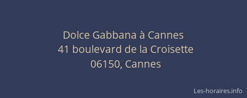 Dolce Gabbana à Cannes