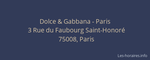 Dolce & Gabbana - Paris