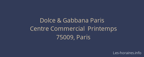 Dolce & Gabbana Paris