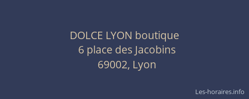 DOLCE LYON boutique