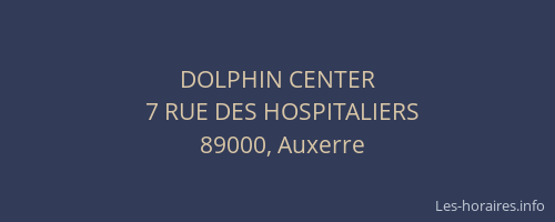 DOLPHIN CENTER