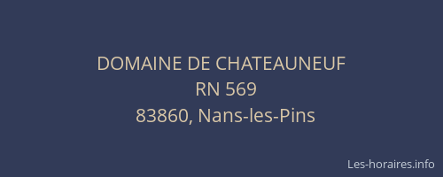 DOMAINE DE CHATEAUNEUF