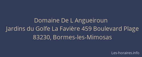 Domaine De L Angueiroun