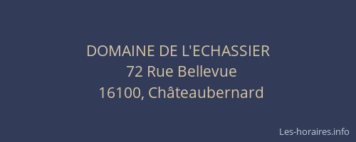 DOMAINE DE L'ECHASSIER