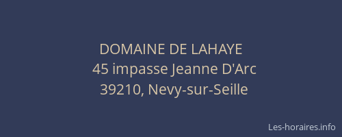 DOMAINE DE LAHAYE