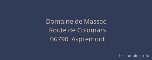 Domaine de Massac
