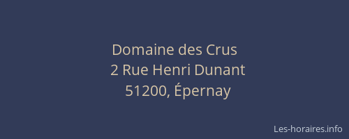 Domaine des Crus