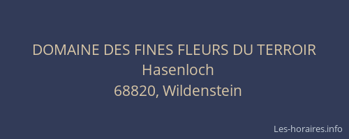 DOMAINE DES FINES FLEURS DU TERROIR