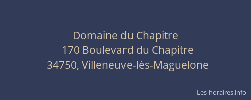 Domaine du Chapitre
