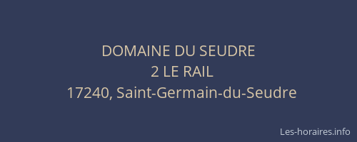 DOMAINE DU SEUDRE