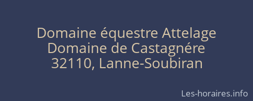 Domaine équestre Attelage