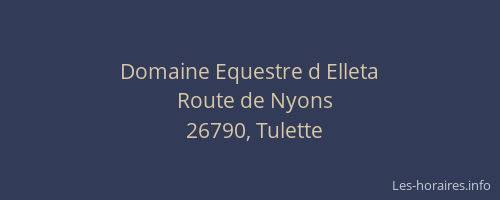 Domaine Equestre d Elleta