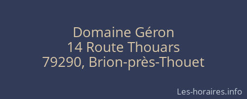 Domaine Géron