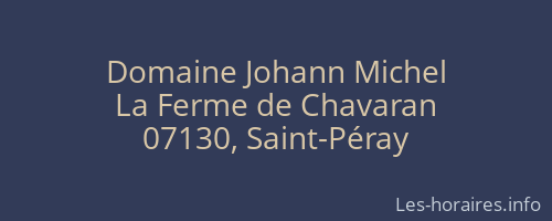 Domaine Johann Michel