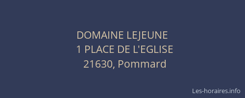 DOMAINE LEJEUNE