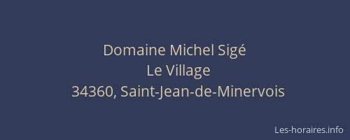 Domaine Michel Sigé