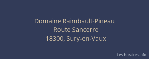 Domaine Raimbault-Pineau