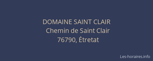 DOMAINE SAINT CLAIR
