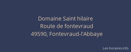 Domaine Saint hilaire