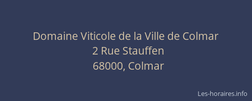 Domaine Viticole de la Ville de Colmar