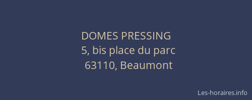DOMES PRESSING