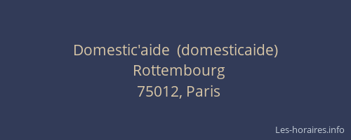 Domestic'aide  (domesticaide)